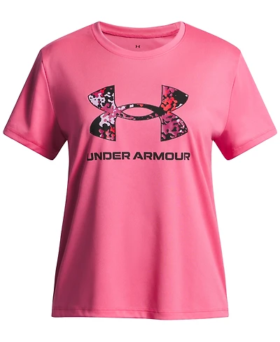 Under Armour Big Girls Tech-Print-Fill Logo Short-Sleeve T-Shirt