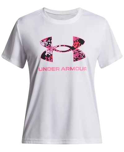 Under Armour Big Girls Tech-Print-Fill Logo Short-Sleeve T-Shirt