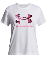 Under Armour Big Girls Tech-Print-Fill Logo Short-Sleeve T-Shirt