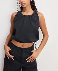 Good American Women's Cotton Twill Parachute Bubble Top