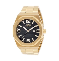 Invicta Men's 45783 Huracan Quartz 3 Hand Black Dial Watch