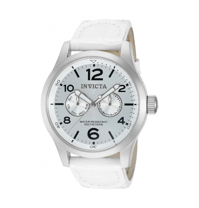 Invicta Men's 12170 Specialty Quartz 3 Hand Silver Dial Watch