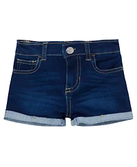 Gerber Toddler Gender Neutral Cuffed Denim Shorts, Light Wash