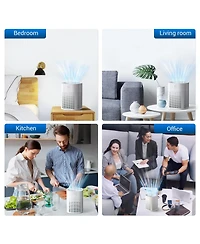 Chivalz Hepa Air Purifier with Essential Oil Diffuser for Home Bedroom, Up to 108 Sqft 2 Pack