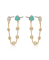 Ettika Double Piercing Turquoise Earrings