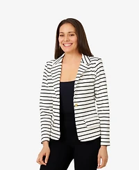 Cable & Gauge Women's Stripe Stretch Knit Jacket