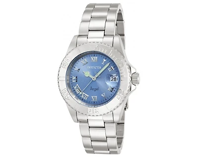 Invicta Women's 14361 Angel Quartz 3 Hand Light Blue Dial Watch