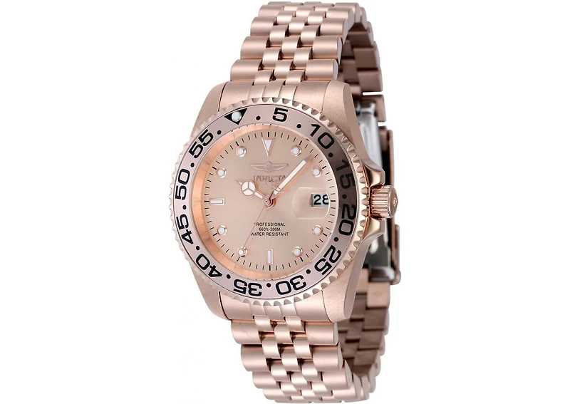 Invicta Women's 48386 Pro Diver Quartz 3 Hand Rose Gold Dial Watch
