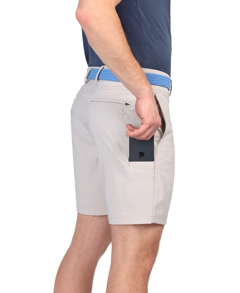Tailorbyrd Men's Grid Melange Performance Shorts