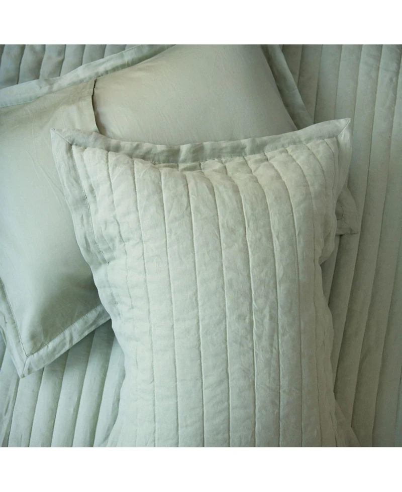 French Linen Channel Stitch Quilt & Sham Set - King/Cal King