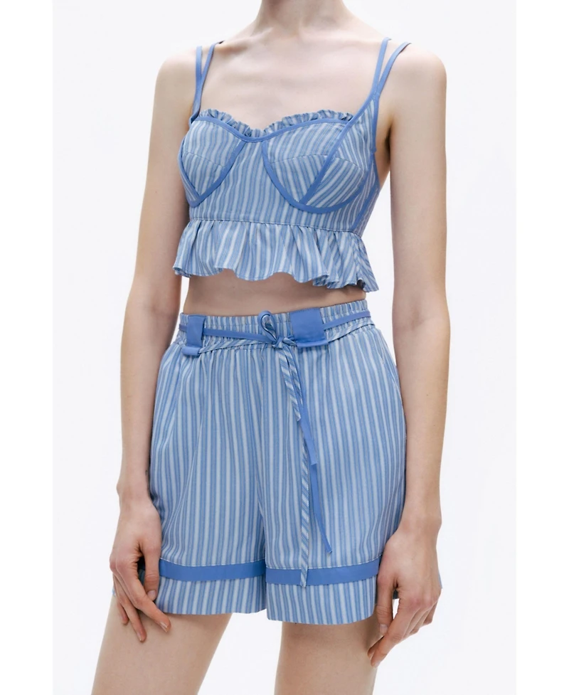 Nocturne Women's Ruffle Crop Top