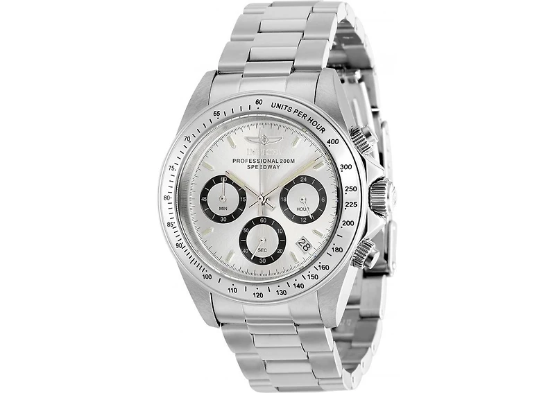 Invicta Men's 37167 Speedway Quartz Chronograph Silver Dial Watch