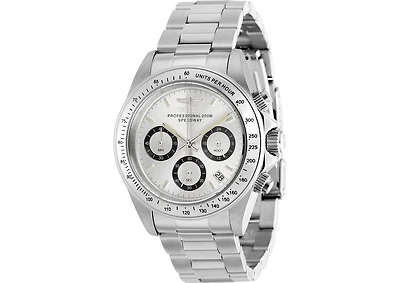 Invicta Men's 37167 Speedway Quartz Chronograph Silver Dial Watch