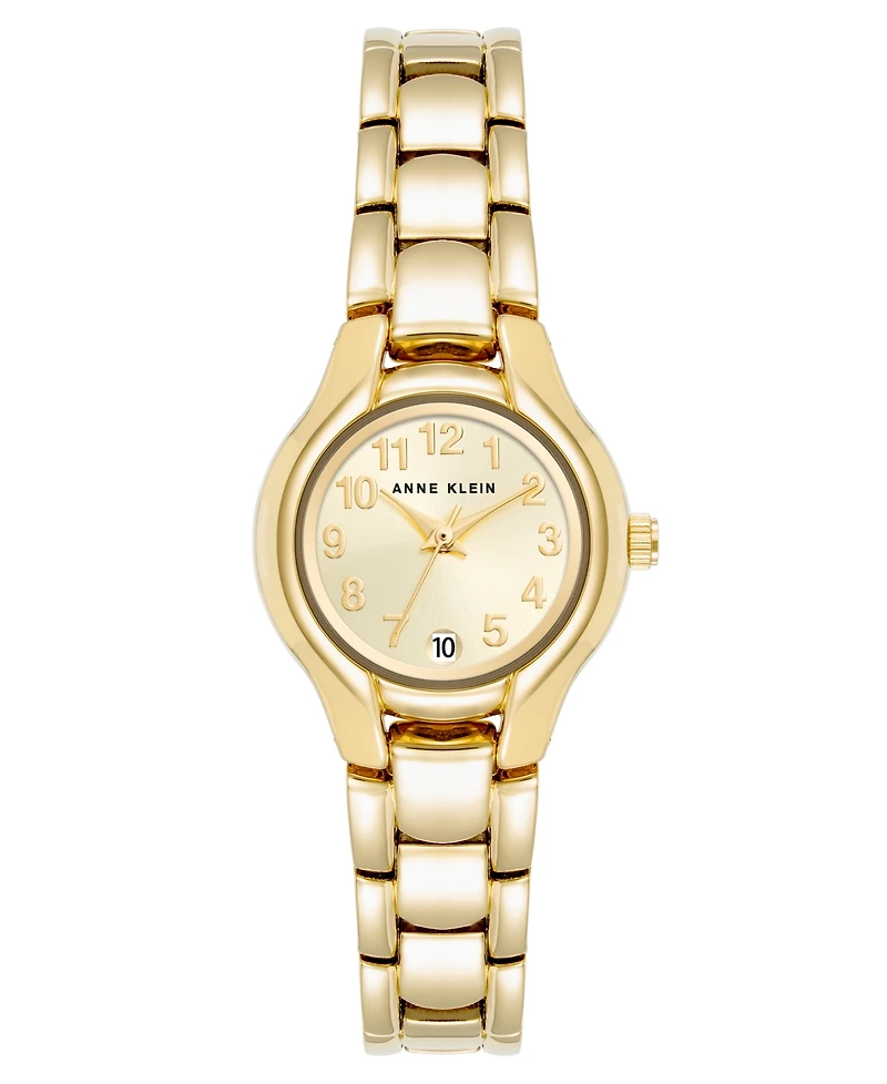 Anne Klein Women's Quartz Petite Easy to Read Gold-Tone Metall Alloy Watch, 24mm
