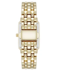 Anne Klein Women's Quartz Rectangular Estate Gold-Tone Metal Alloy and Champagne Dial Watch, 25mm
