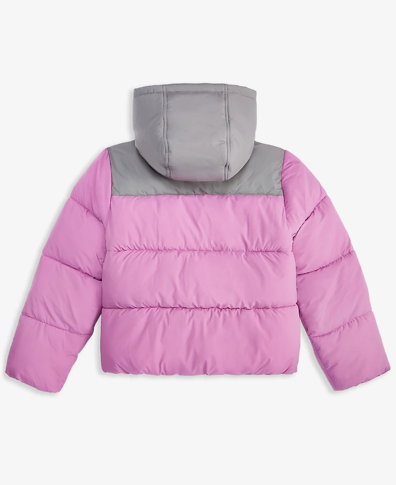 Sam Edelman Big Girls Contrast Yoke Puffer Jacket