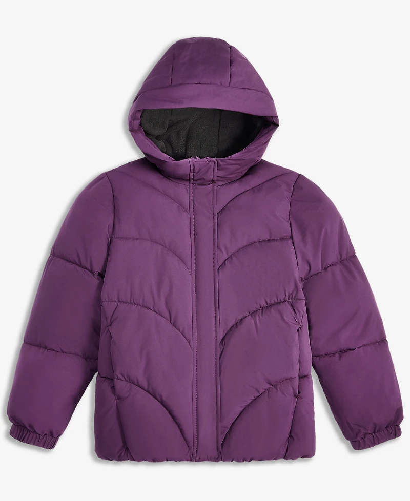 Sam Edelman Big Girls Mermaid Quilt Solid Puffer Jacket