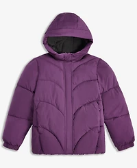 Sam Edelman Big Girls Mermaid Quilt Solid Puffer Jacket