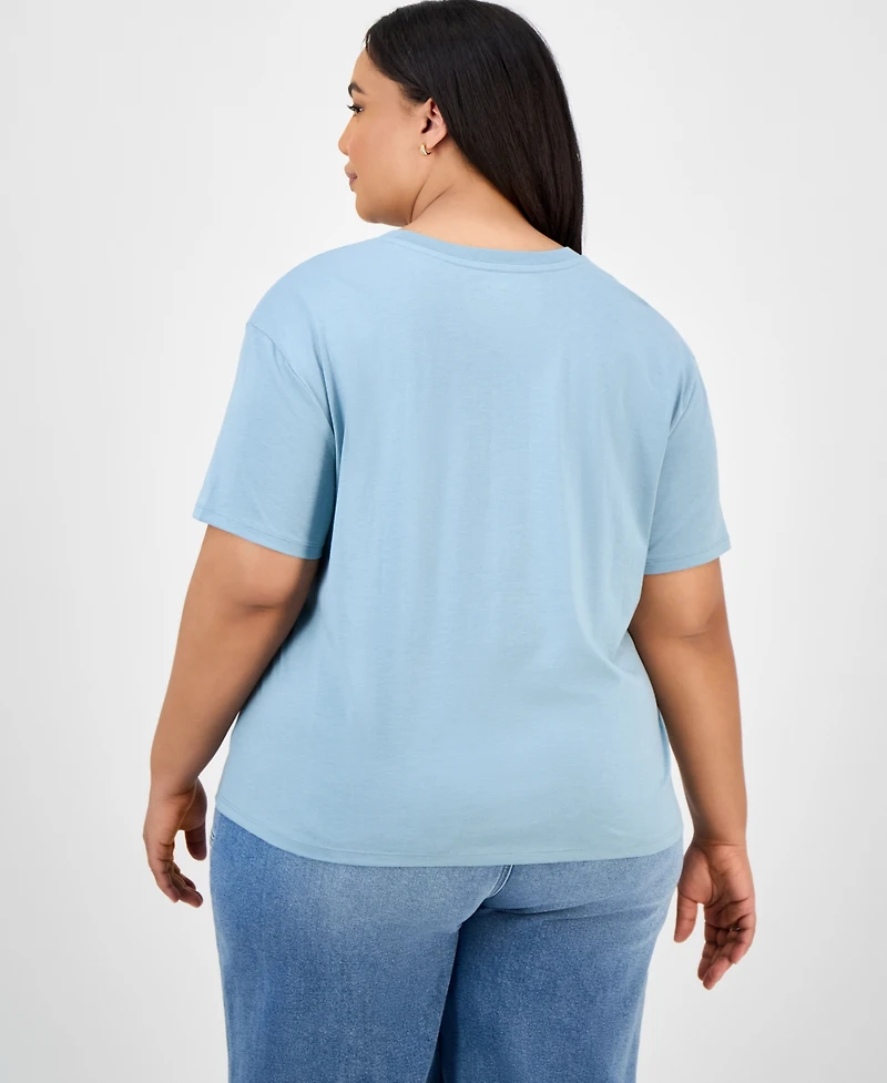 Rebellious One Trendy Plus Butterfly Applique T-Shirt