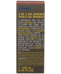 Korres Athenian Grooming Barber's 4-In-1 Grooming Oil, 3.38 oz.