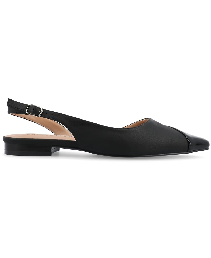 Journee Collection Women's Daphnne Pointed Toe Slingback Flats