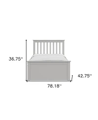 Solid Wood Bed with Pull-Out Trundle – Space-Saving Twin Frame for Kids or Guest Room
