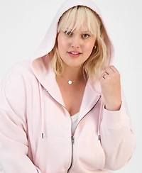 Hippie Rose Trendy Plus Zip-Front Hoodie
