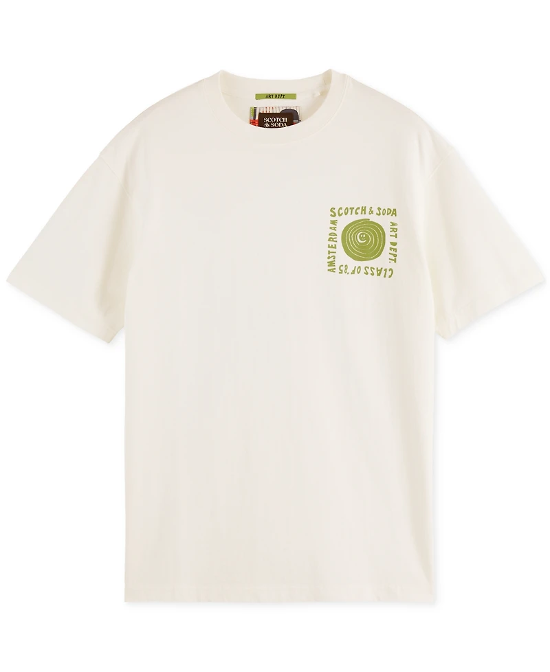 Scotch & Soda Men's Relaxed Fit Short Sleeve Crewneck Logo Graphic T-Shirt