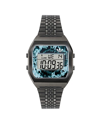 adidas Unisex Digital Black Stainless Steel Watch, 36mm