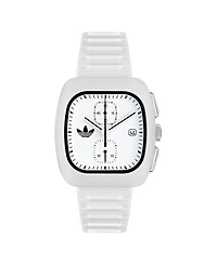 adidas Unisex Chronograph White Polyurethane Watch, 39mm
