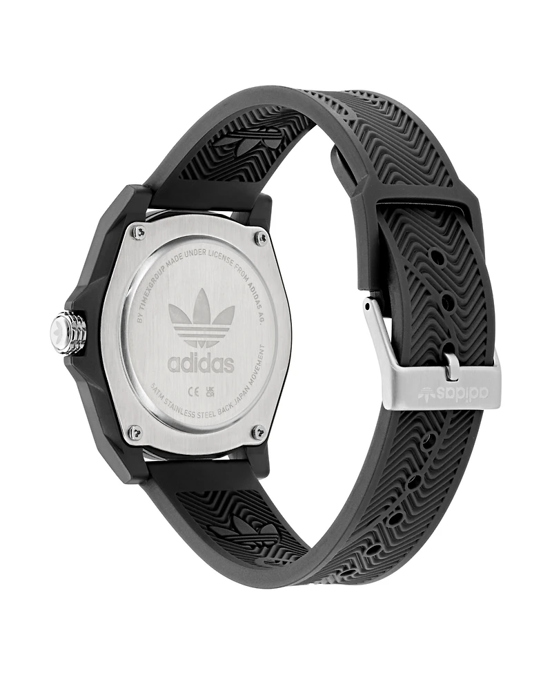 adidas Unisex Analog Black Resin Watch, 41mm