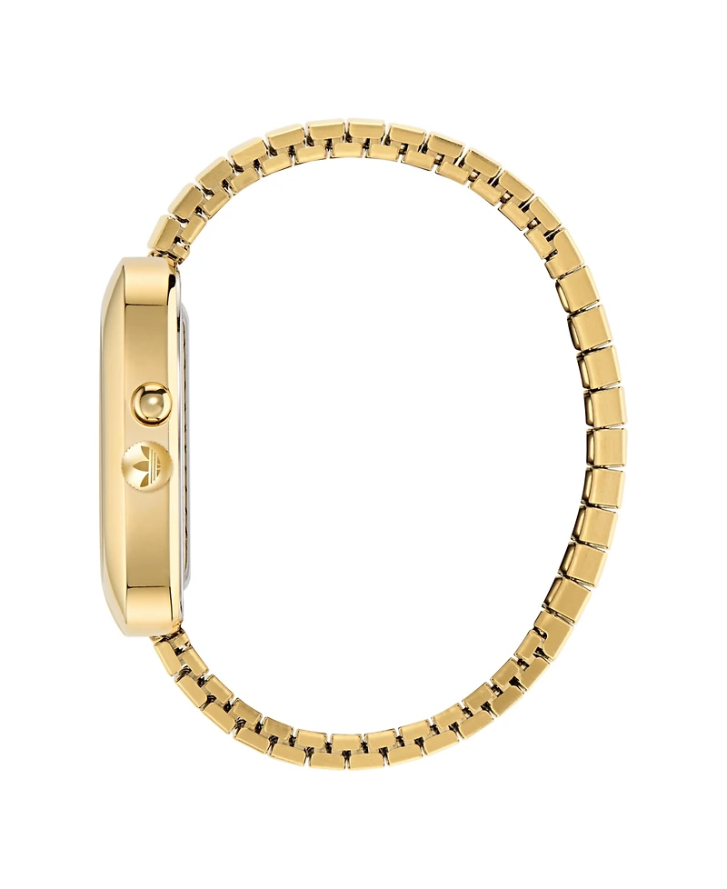 adidas Unisex Analog Gold-Tone Stainless Steel Watch, 37mm
