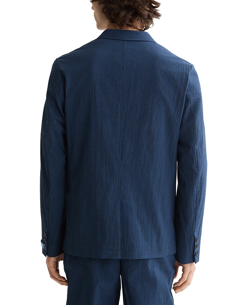 Scotch & Soda Men's Relaxed Fit Unconstructed Seersucker Blazer