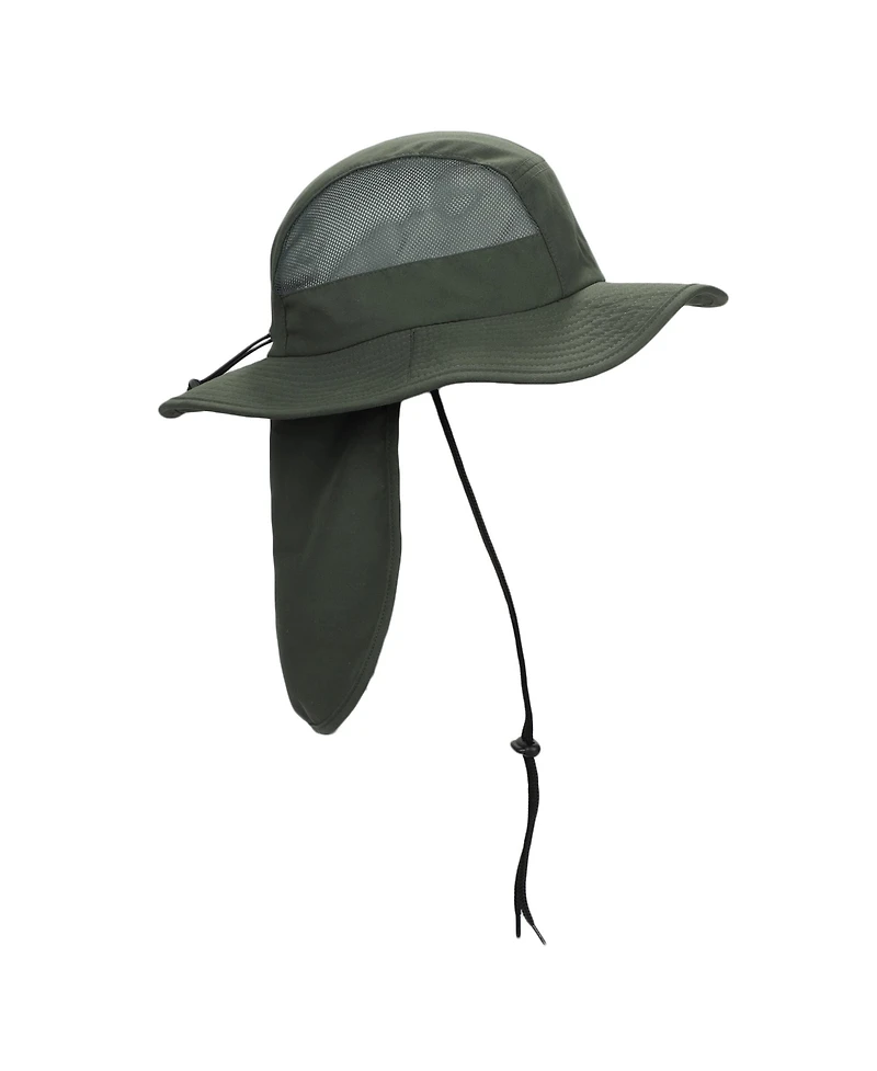 Generic Men's 2-Pack Olive & Light Grey Wide Brim Paddler Sun Hat with Vented Mesh Side Panels
