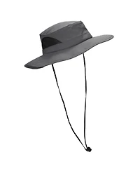 Generic Men's 2-Pack Charcoal & Khaki Wide Brim Technical Boonie Sun Hat with Vented Mesh Piecing