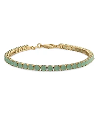 Bling Jewelry Classic 12CTW Prong Basket Set Solitaire Round Cubic Zirconia Cabochon Cz Tennis Bracelet Gold Plated 7.5 Inch