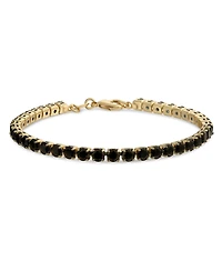 Bling Jewelry Classic 12CTW Prong Basket Set Solitaire Round Cubic Zirconia Cabochon Cz Tennis Bracelet Gold Plated 7.5 Inch