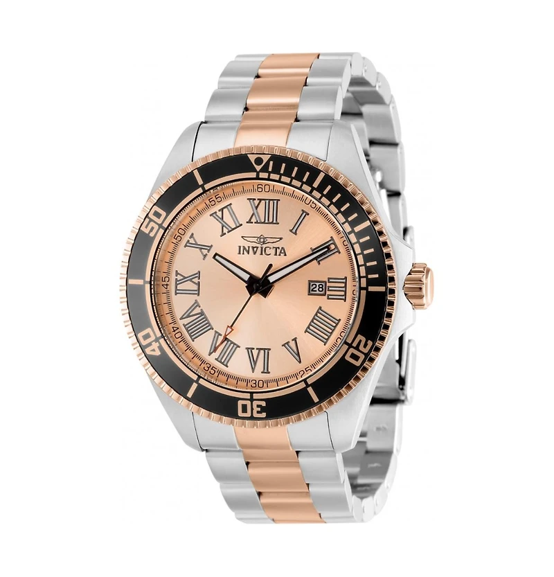 Invicta Men's 15001 Pro Diver Quartz 3 Hand Rose Gold Dial Watch