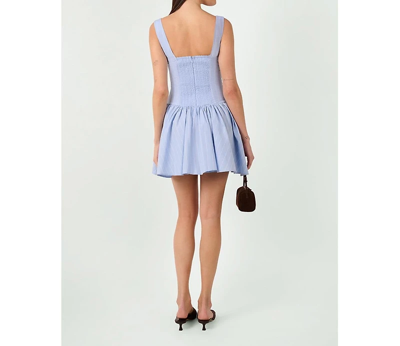 WeWoreWhat Women's Corset Peplum Mini Dress