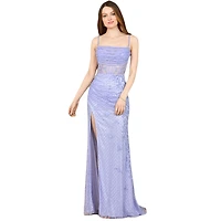 Lara Women's 9923 - Beaded Corset Gown with Slit