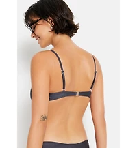 Lscn by Lascana Women's Shimmer Scoop Neck Bikini Swimsuit Top Bra Sizing