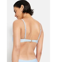 Lscn by Lascana Women's Shimmer Scoop Neck Bikini Swimsuit Top Bra Sizing