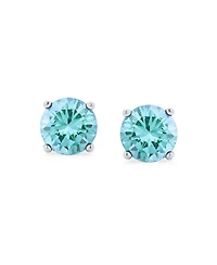 Bling Jewelry 1CTW Round Cubic Zirconia Solitaire Cz Stud Earrings .925 Sterling Silver 7MM