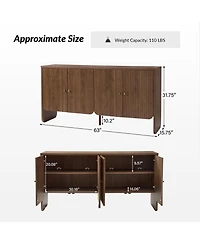 Modern Martha 63"Wide 4 door Sideboard