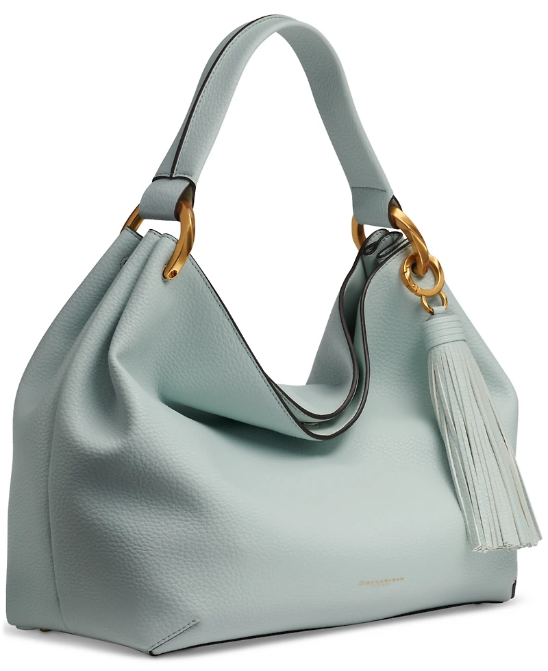Donna Karan New York Glenwood Leather Shoulder with Tassel Detail
