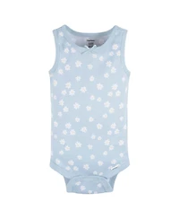 Gerber Baby Girls Sleeveless Flowers Onesies, 5-Pack