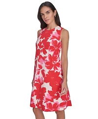 Jessica Howard Women's Floral-Print Sleeveless Shift Dress