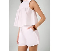 WeWoreWhat Women's Square Neck Babydoll Top