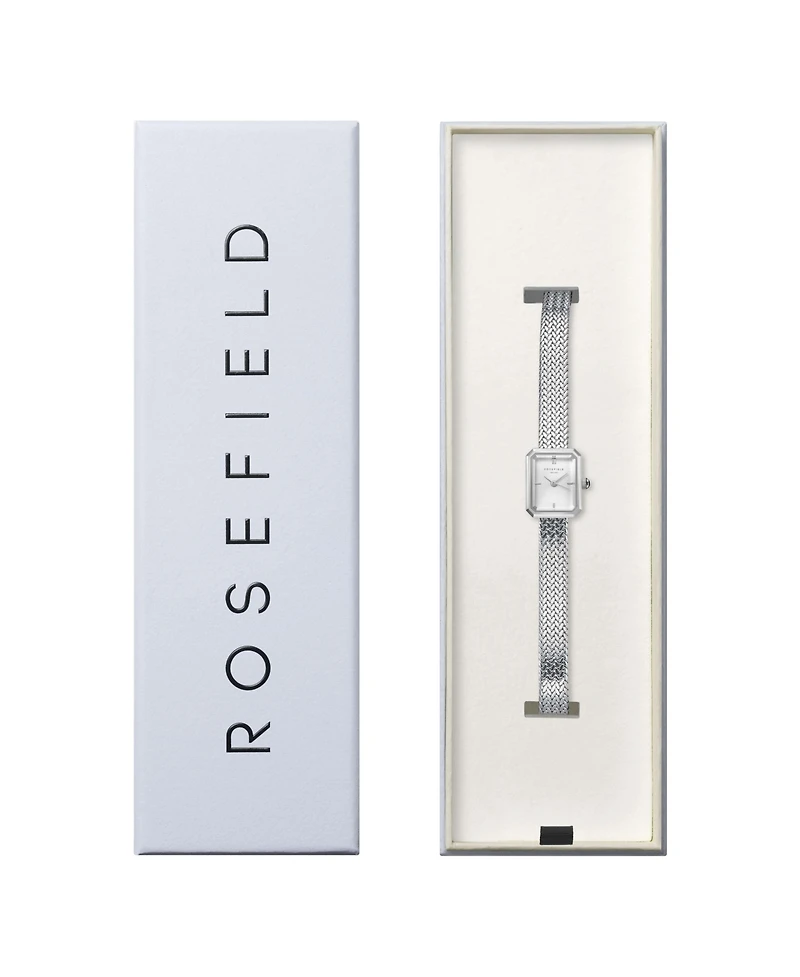 Rosefield Mini Octagon Women's Silver Tone Stainless Steel Bracelet Watch 18.5mm