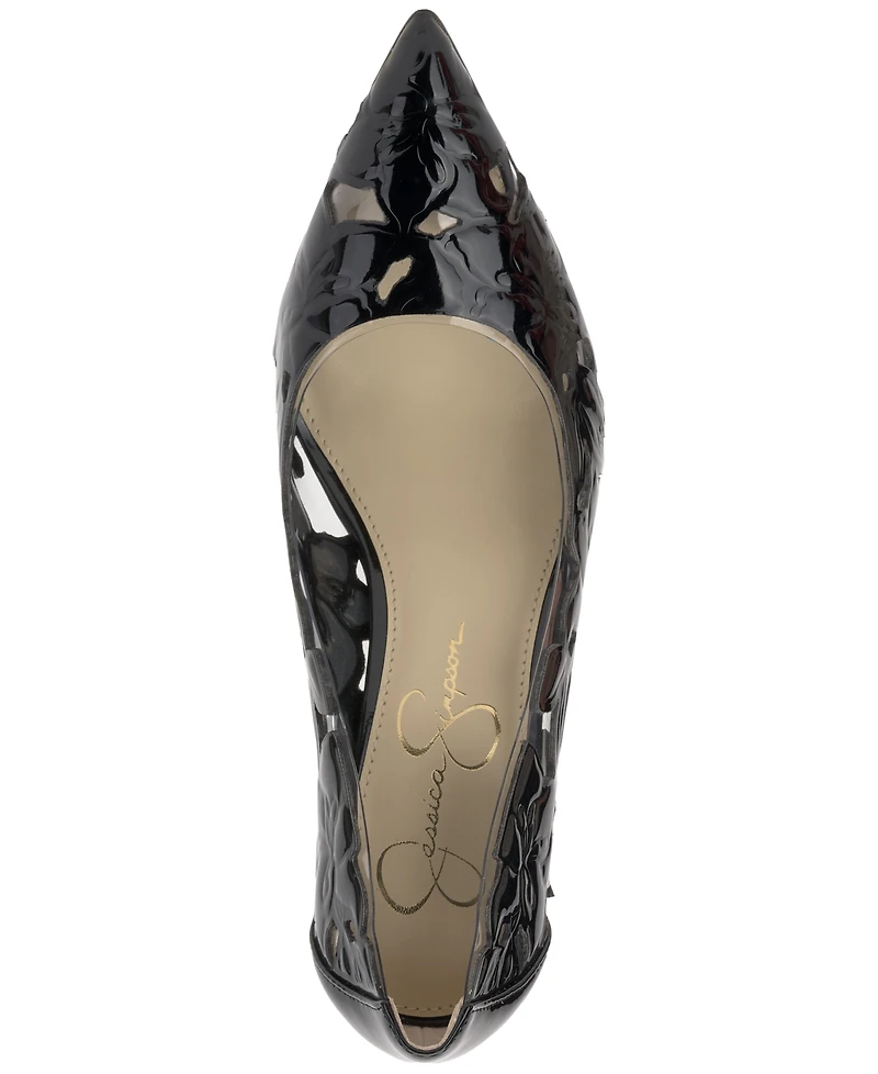 Jessica Simpson Women's Erinia Cutout Floral Pumps